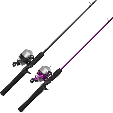 Fishing Rod and Reel Combo - 5 6 Fiberglass Spincast Set with Anti-Reverse Reel & Bite Alert - Ideal for Beginners