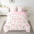 thumbnail image 2 of Erosebridal Kawaii Cherry Bedding Queen Size,Pink Bow Bedding Sets Queen Size,Dreamy Princess Comforter Sets with Sheets,Breathable Kids Bedroom Decor,Reversible,7 Pieces, 2 of 6