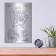 thumbnail image 4 of Luxe Metal Art 'Baseball Glove Blueprint Patent White' Metal Wall Art, 12"x16", 4 of 7