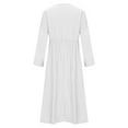 thumbnail image 4 of ameIAEA Casual Dress for Women Fall Long Sleeve V Neck Ruffle A-Line Dresses with Pockets, 4 of 5