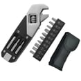 thumbnail image 1 of Stainless Steel Adjustable Wrench Replaceable Screwdriver Head Portable Household Tool with Storage Bag, 1 of 5