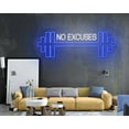 thumbnail image 2 of Glowneon No Excuses Dumbell Neon Sign, Gym Fitness Decor, 2 of 4