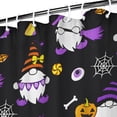 thumbnail image 3 of Spooky Halloween Night Shower Curtain Pumpkin Black Cat Pattern Machine Washable,72x72in Shower Curtain, 3 of 6