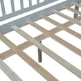 thumbnail image 3 of JINS & VICO Full Size Daybed with Two Drawers, Solid Wood Bed Frame with Fence Rails,Gray, 3 of 9