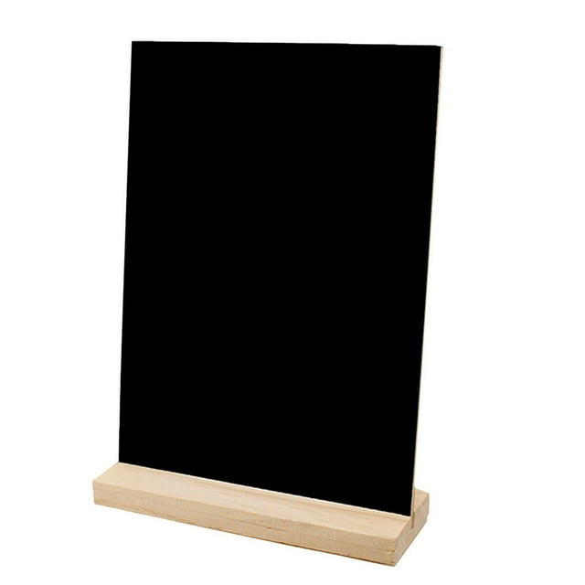 LOVEVER Blackboard Chalkboard Sign Board Message Mini Display Desktop Small Signs Wood Stand Base Tabletop Memo Wooden Wedding