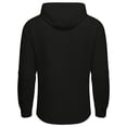 thumbnail image 4 of Havenx Mens Cotton Linen Hoodies Button Down Long Sleeves Hooded Shirt with Pockets Hoodies Casual Stylish Lightweight Summer Tops,Black L, 4 of 7