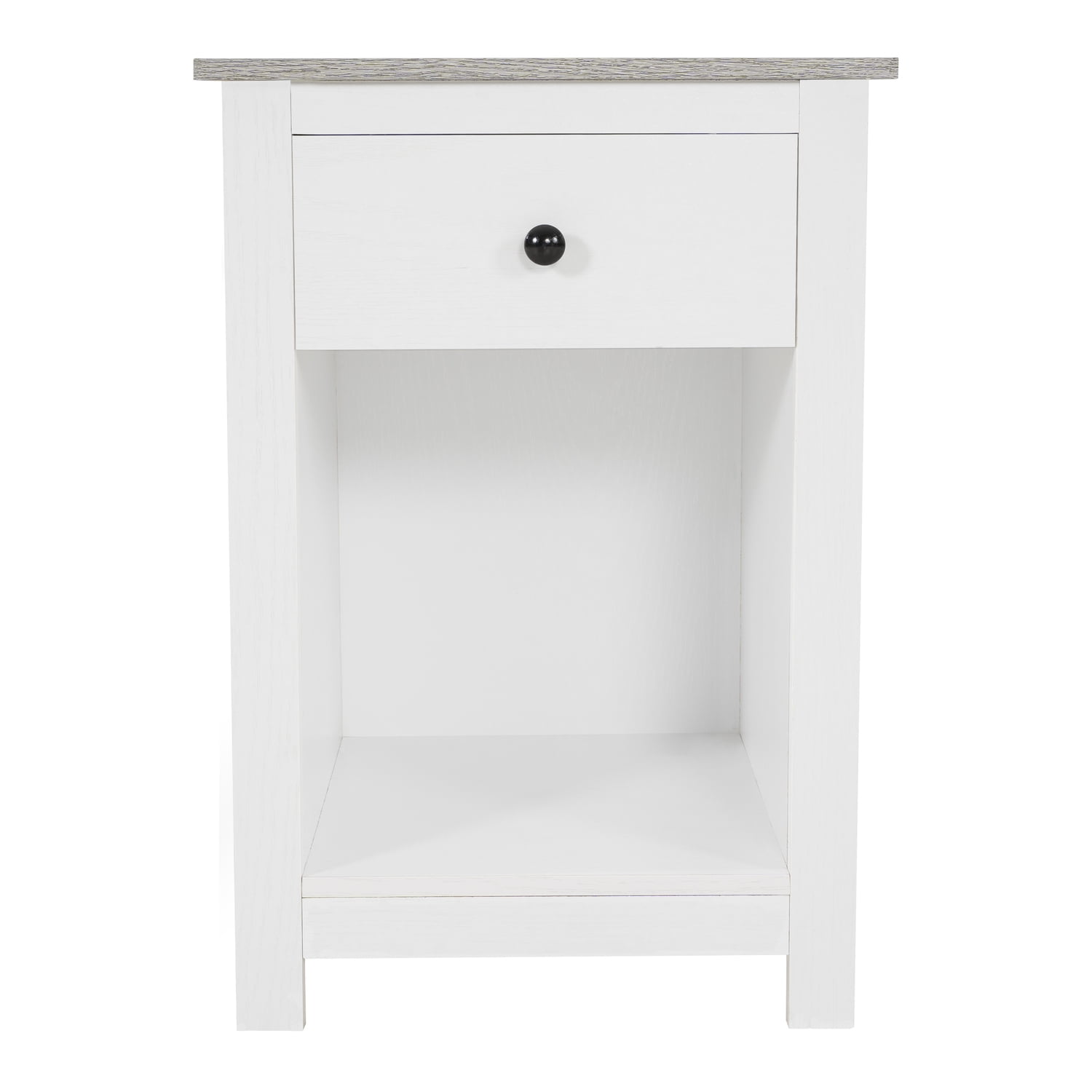 Peyton End Table with Drawer and Shelf, 2 Tier Side Table Storage