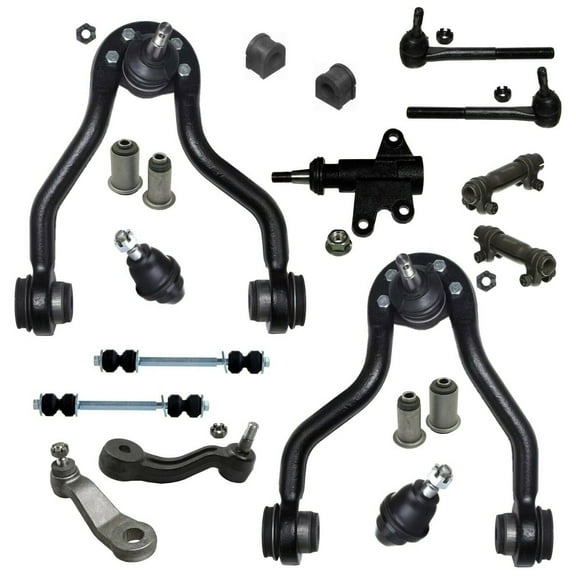 19 Pc Suspension Kit Stabilizer Bar Bushings, Lower Control Arms, Lower Ball Joints, Outer Tie Rod Ends, Idler & Pitman Arms