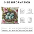 thumbnail image 6 of Acheng  Easter Pillow Cover Bunny Happy Easter Pillow Cushion Cover Easter Egg Throw Cushion Cover Chick Flower Truck Pillow Cover for Home Office Sofa Bed Couch,Set of 2 White, 6 of 6