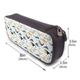 thumbnail image 3 of Picia Cute Whale Pattern Large Capacity PU Leather Pencil Case Organizer Pen Marker Holder Double Zipper Storage Bag Big Pencil Pouch for College Office, 3 of 6