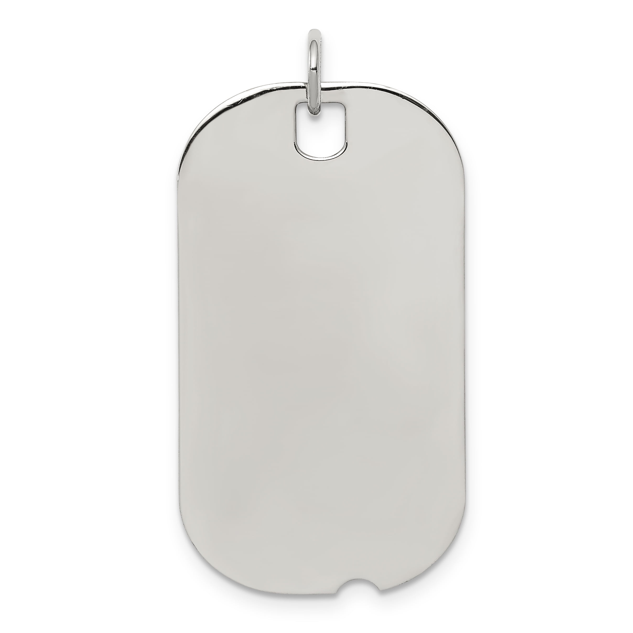 925 Sterling Silver Engraveable Dog Tag Polished Front//Back Disc Charm Pendant