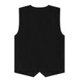 thumbnail image 5 of Manyakai Unisex Adult Volunteer Activity Vest Solid Color Waiter Uniform Waistcoat Sleeveless Party Black XXL, 5 of 9