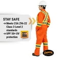 thumbnail image 4 of Pioneer Hi Vis Safety Coveralls for Women - Heavyweight Cotton - 7 Pockets - Elastic Waist , Action Back - Class 3 - Orange, 4 of 7