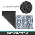 thumbnail image 6 of Blue Floral Ornament Pattern Kitchen Rugs Sets Of 2,Anti Fatigue Kitchen Mat Rugs Non Slip Washable,Decorative Kitchen Floor Mats for Kitchen,Sink,Laundry,17"x30"+17"x47", 6 of 7