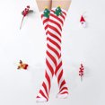 thumbnail image 2 of Women's Christmas Socks Fashion Three-Dimensional Christmas Knee High Sock Striped Candy and Cute Accessories Winter Warm Christma Socks, 2 of 4
