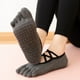 thumbnail image 5 of Calcetines de yoga de cinco dedos con envoltura de espiga y doble tira cruzada, calcetines cálidos para deportes de baile, 5 of 6