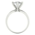 thumbnail image 4 of 2.5 ct Round Cut Moissanite Solitaire 14K White Gold Womens Engagement Ring, 4 of 5