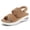 Brown, variant on Women's Walking Sandals Summer Shoes Platform Air Cushion Open Toe