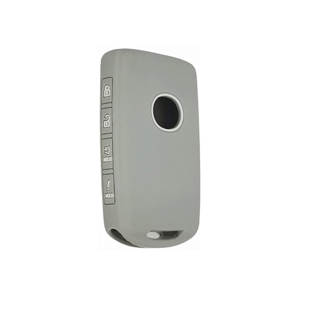 Riwesomey Llavero de silicona para coche, 2 uds., portátil, desmontable, lavable, reutilizable, reemplazo a prueba de golpes, 4 llaves, reemplazo de Automoción decorativa y accesorios Gris