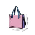thumbnail image 3 of Cute Doodle Print Tote Bag Large Capacity Shoulder Handbag for Daily Shopping Work Campus Travel Beach Gym Everyday Carry Gift for Her Daughter Son Female Friends, 3 of 6