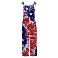 thumbnail image 5 of Dyegold Jumpsuits for Women Casual, Jumpsuit for Women Casual American Flag Patriotic Summer Buttons Pocket Playsuit Pants Sleeveless ​Square Neck ​Rompers, 5 of 5