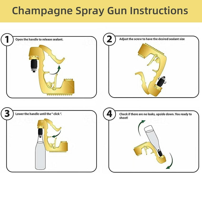 Zinc Alloy Champagne Wine Sprayer Pistol Durable Beer Bottle