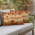 thumbnail image 4 of Orange Pumpkins Fall Outdoor Pillow Covers 20"x12" Set of 2,Waterproof Throw Pillow Covers for Patio Furniture,Thanksgiving Maple Leaf Vintage Decorative Cushion Pillowcases for Garden Couch Sofa, 4 of 9