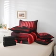 thumbnail image 5 of Ensemble de Couette Voiture de Sport Taille Simple avec Draps - 7 Pcs Lit en Sac Lumières Néon Rouges Ensembles de Literie, Ensemble de Lit Véhicule Sport Extrême avec Couette, Draps, Taies d'Oreiller et Housses de Coussin, 5 of 5
