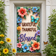 thumbnail image 6 of Cartoon Cow Welcome Banner Sunflower Design Farm Display Bee Pattern Purple Bow Spring Backdrop for Farmhouse Decoration Spring Party Welcome Ceremony, 6 of 9