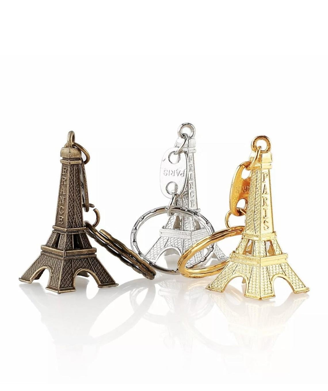 Set of 12 x Paris Eiffel Tower Keychain 2 inches with gift bag / Party