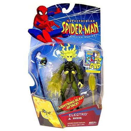 Spider-Man Animated Series Electro Action Figure [Lightning Blast Attack]