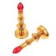 thumbnail image 3 of Decorative Electric Candle Lamp for Decor 1Pair Golden Plastic Material, 3 of 4
