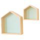 thumbnail image 5 of WEUVEB 2Ud Estantes Flotantes De Madera Verde Para Y De Pared, 5 of 8