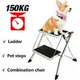 thumbnail image 4 of Folding Step Stool Kitchen Stool Mini Step Ladder Foldable Stool Max Load 150kg, Step Stool for Adults, Small Step Ladder, Foldable Step Stool, Easy to Store, for Beds Kitchen Pantry Office Travel, 4 of 7