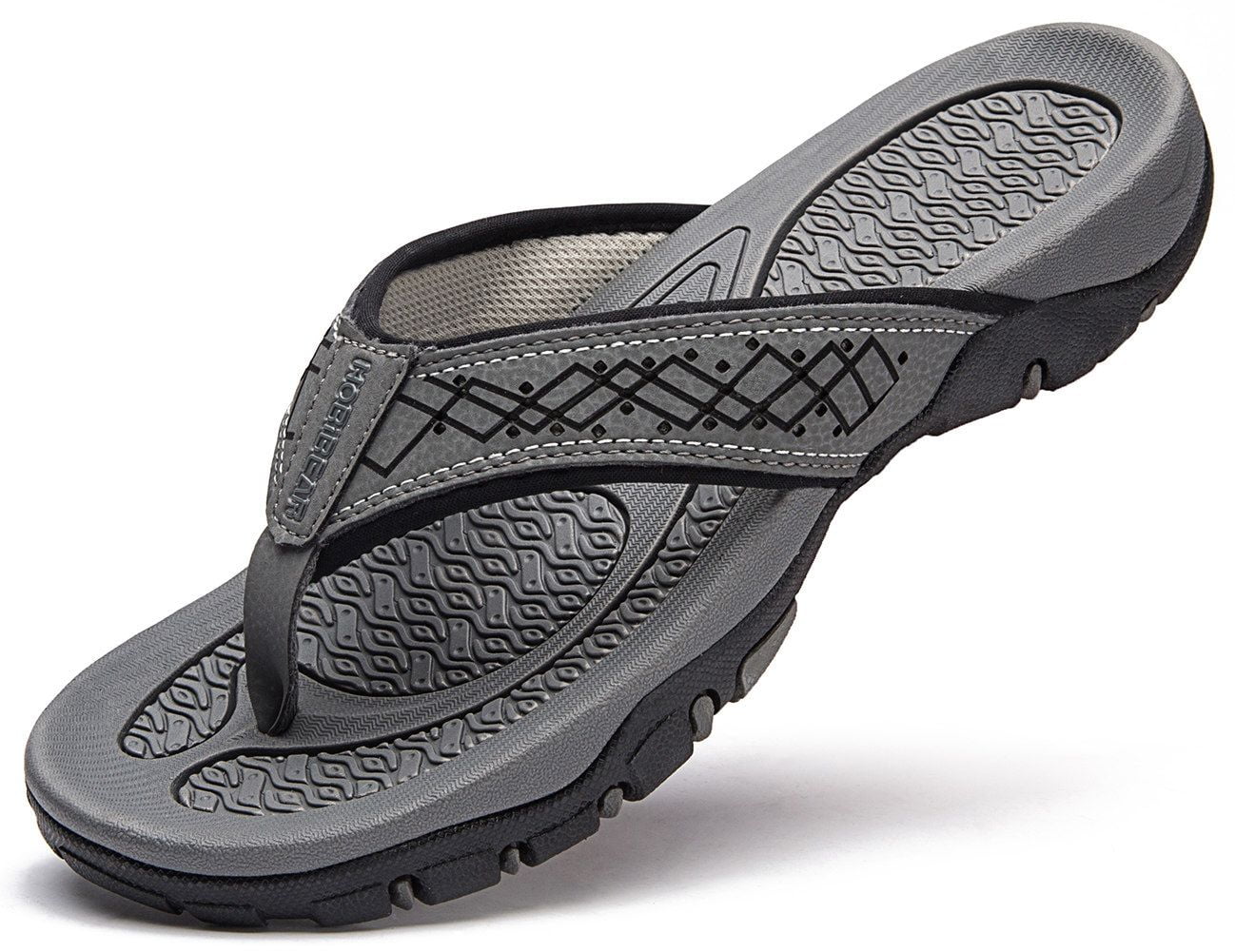 HOBIBEAR Mens Flip Flops Outdoor 