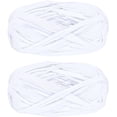 thumbnail image 6 of 30.62 Yards 0.75 Inch White Cloth Yarn Ribbon Fabric Fold Bias Binding Tape Crochet Line Handwoven Hook Wrapped Matt Satin Strip for Sewing Making Clothes Shirts Bags Hats DIY Crafts Supply, 6 of 8