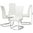 thumbnail image 5 of Baxton Studio Cyprien Faux Leather Dining Chair, White (Set of 4), 5 of 5