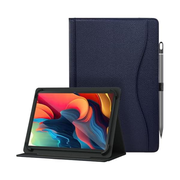 wonim11 Universal 10.1 10 Inch Android 15 14 Tablet Case for Evermyth Tablet 10.1'' Cover, Protective Stand Case for 9.6-11 Inch Android Tablet, Navy Blue