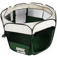 thumbnail image 3 of HOBBYZOO 57" Portable Foldable 600D Oxford Cloth & Mesh Pet Playpen Fence with Eight Panels Green, 3 of 7