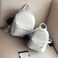 thumbnail image 4 of Bolso de moda informal de cuero suave para mujer coreana, mini mochila única con estampado de piedras a juego, 4 of 5