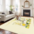 thumbnail image 3 of Lemon Gnomes 5'x8' Area Rug for Living Room, Yellow Summer Botanical Fruit Leaves Washable Non-Slip Rugs for Bedroom Nursery Dining Room, StainResistant Low-Pile Kitchen Carpet Large Entryway Rugs, 3 of 9