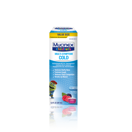 UPC 363824010670 product image for Mucinex Children's Multi-Symptom Cold Liquid, Very Berry, 6.8 FL OZ (201 mL) | upcitemdb.com