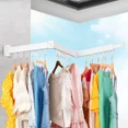 thumbnail image 1 of 3 percheros de pared plegables para colgar la ropa, blanco ER, 1 of 5