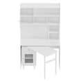 thumbnail image 6 of Aukfa Computer Desk with Hutch,LShape Office Desk Gaming Desk, Rotating Desktop,Storage Cabinets for Home Office Bedroom,White, 6 of 9