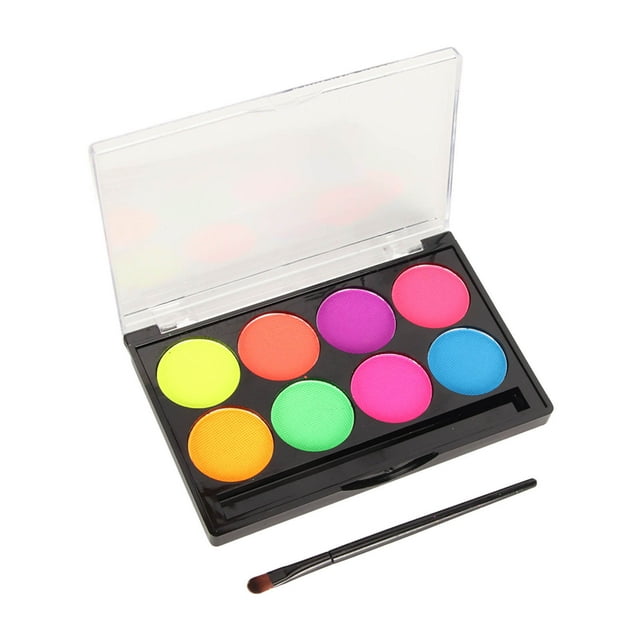 Face Paint, Multi Purpose 8 Colors Face Paint Set Glowing in Dark for Party