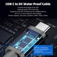 thumbnail image 4 of Satellite Mini Cable, USB C to DC Power Cable Replacement for Internet Kit, 18AWG Extension Cable, Satellite Accessories for Dish Antenna, Water, 4 of 7