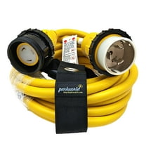 Parkworld 692019C Shore Power Adapter Cord Marine 50A SS2-50 Plug Male to RV 30A L5-30 Receptacle Female (25FT)