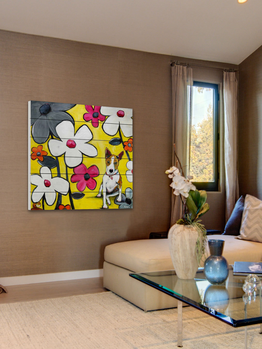 Marmont Hill "Wild Thing" by Tori Campisi Painting Print on White Pine Wood