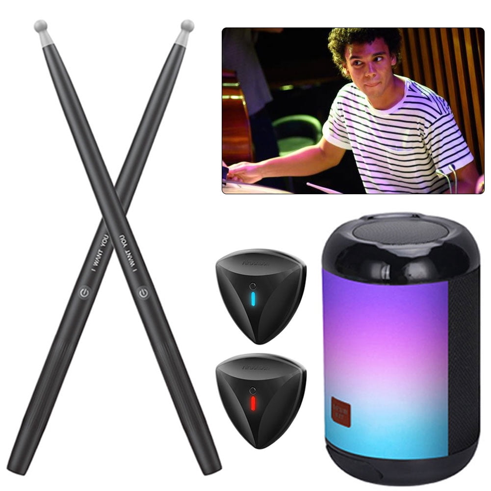 BLEEUS Bt Electric Air Drum Set With Foot Pedals Headphone Jack (Professional Version) Musical Instruments Supplies (Professional Version)