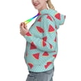 thumbnail image 2 of Lsque Watermelon Pattern Casual Women's Hoodie,Hooded Sweatshirt with Kangaroo Pocket,Pullover Hoodie with Eye-catching Drawstrings-XX-Large, 2 of 7
